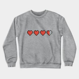 8bit hearts Crewneck Sweatshirt